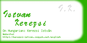 istvan kerezsi business card
