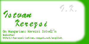 istvan kerezsi business card